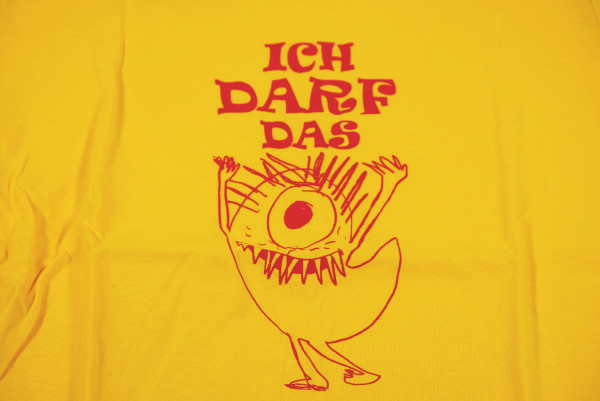T-Shirt "Ich darf das" gelb