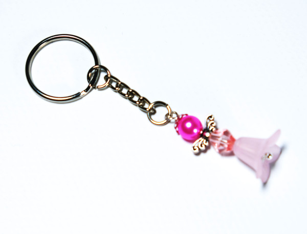 Schlüsselanhänger - Glücksengel Pink