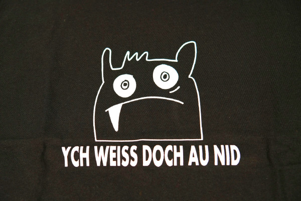 T-Shirt "YCH WEISS DOCH AU NID" schwarz