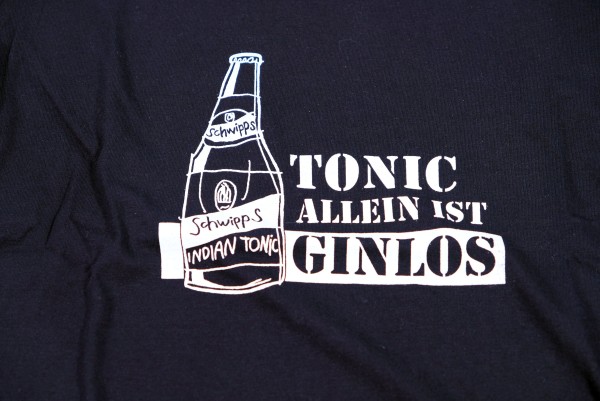 T-Shirt "Gin los" schwarz