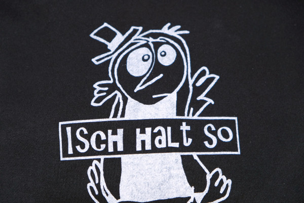 Hoodie "Isch halt so" schwarz ohne Zip